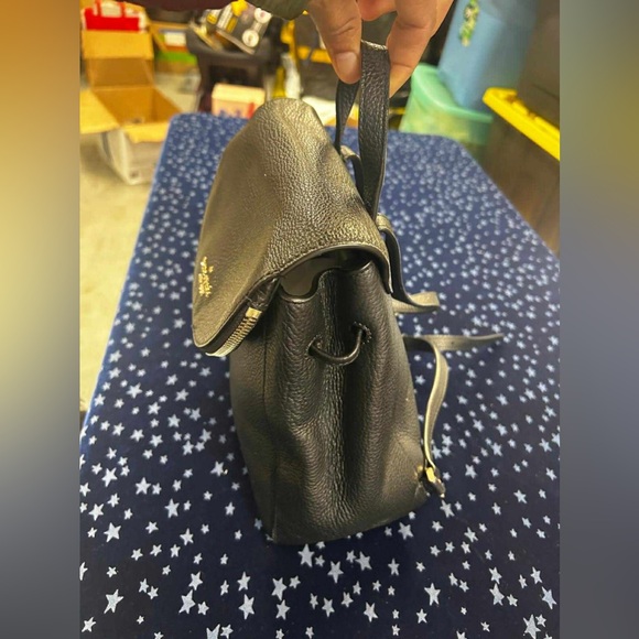 Kate Spade Charcoal Leather Backpack - Picture 3 of 6